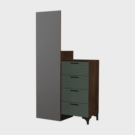 Комод с зеркалом «Брента», оливковый